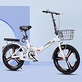 LETIANZG Klapprad Leichtgewicht 22/24 Zoll Erwachsenenfahrrad Kettenantrieb Leichter Aluminiumrahmen Reisefahrrad Unisex(B,22in)