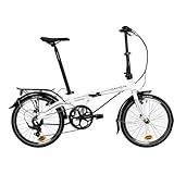 Dahon VYBE D7 klappfahrrad Erwachsene, Klapprad 20 Zoll Faltrad 7 Speed Gears Leichter Aluminiumrahmen Folding Bike, Faltbares Citybike für Pendler und Reisen Weiß