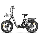 SAMEBIKE E-Bike Klapprad Elektrofahrrad mit 20'*4.0 Fat Tire, 36V13Ah Lithium-Akku für Lange Reichweite bis 80-120KM, 7-Gang-All-Terrain Ebike Herren für MTB, Strand & Schnee