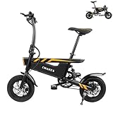 Elektrofahrräder Klappbar,12 Zoll Elektrofahrrad,36V 7.8Ah Akku,250W Kompakt E-Bike mit 3H Schnellladung,3 Fahrmodi,Sitzhöhe Verstellbar,Reichweite MAX 60km,Falt-Pedelec E-Fahrrad für Erwachsene/Teens