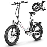 ANCHEER Klapprad E-Bike, 20'*3.0 Elektrofahrrad mit 36V 10.2Ah Lithium-Akku für Lange Reichweite bis 100KM, 250W Motor, 7 Gang für Herren Damen