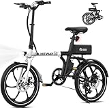 HITWAY E Bike, Klapprad Elektrofahrrad 16/20 Zoll, 250W Motor bis 25km/h, 36V 9Ah Li-Ion-Akku, Reichweite 35-70/40-65 km, Urbanes Pendler E-Fahrräder Pedelec für Erwachsene