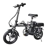 DEEPOWER Klappbares Elektrofahrrad, Elektrofahrrad, 48V 17.5Ah herausnehmbarer Akku, 250W Motor, Doppelscheibenbremsen, Citybike für Erwachsene (17.5Ah)