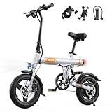 VARUN E Bike Klapprad, 14 Zoll Ebike Damen Herren mit 280.8Wh Akku, 250W Motor, Mini City E-Bike mit 3 Fahrmodi, Integrierte Nabe, LCD-Display, Pedelec Elektrofahrrad Reichweite Max 45 KM