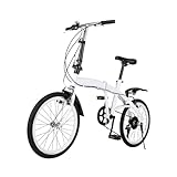 JJsdwin 20 Zoll Klappfahrrad Erwachsene, Klapprad Leicht Mit Einer KöRpergrößE Von 1,40 Bis 1,90 M Geeignet, Foldable Bike füR Sport Outdoor Radfahren Pendeln, 6 Gang