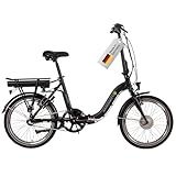 SAXONETTE E Bike Klapprad 20 Zoll mit Nabenmotor Rücktrittbremse und Nabenschaltung, E Fahrrad Herren mit 36V 10.4Ah 374Wh Akku, 80KM Lange Range, Elektrofahrrad Pedelec 25 km/h für Herren Damen