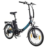 smartEC Camp 20D Pedelec Klapprad 20 Zoll 250W Hinterradmotor 36V 15,6Ah Li Ion Akku bis 25 kmh Tretunterstützung Faltrad Reichweite bis 100 km Schwarz